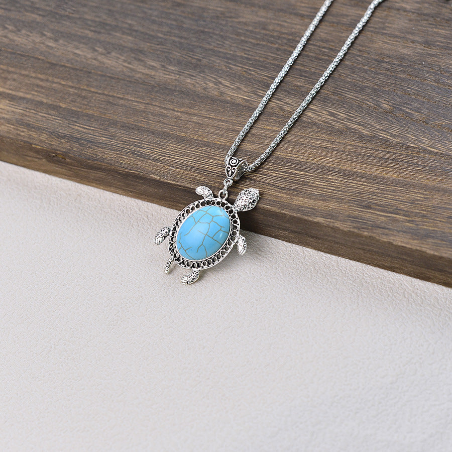 Wholesale Bohemian holiday style turtle set earrings necklace jewelry