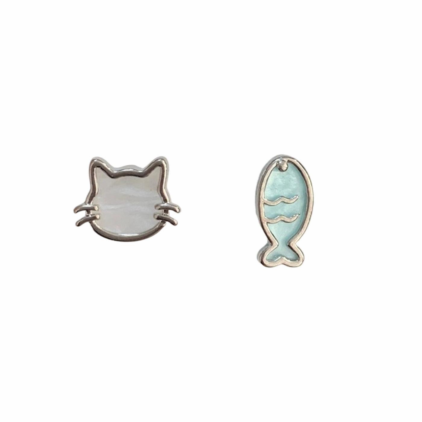 Wholesale Cat Fish Earrings Silver Needle Ocean Fresh Simple Cartoon Cute Earrings
