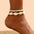 Wholesale  Foot Chain Fashion Rice Beads Hand-woven Shell Adjusting Stacked Foot Accessories  Anklets