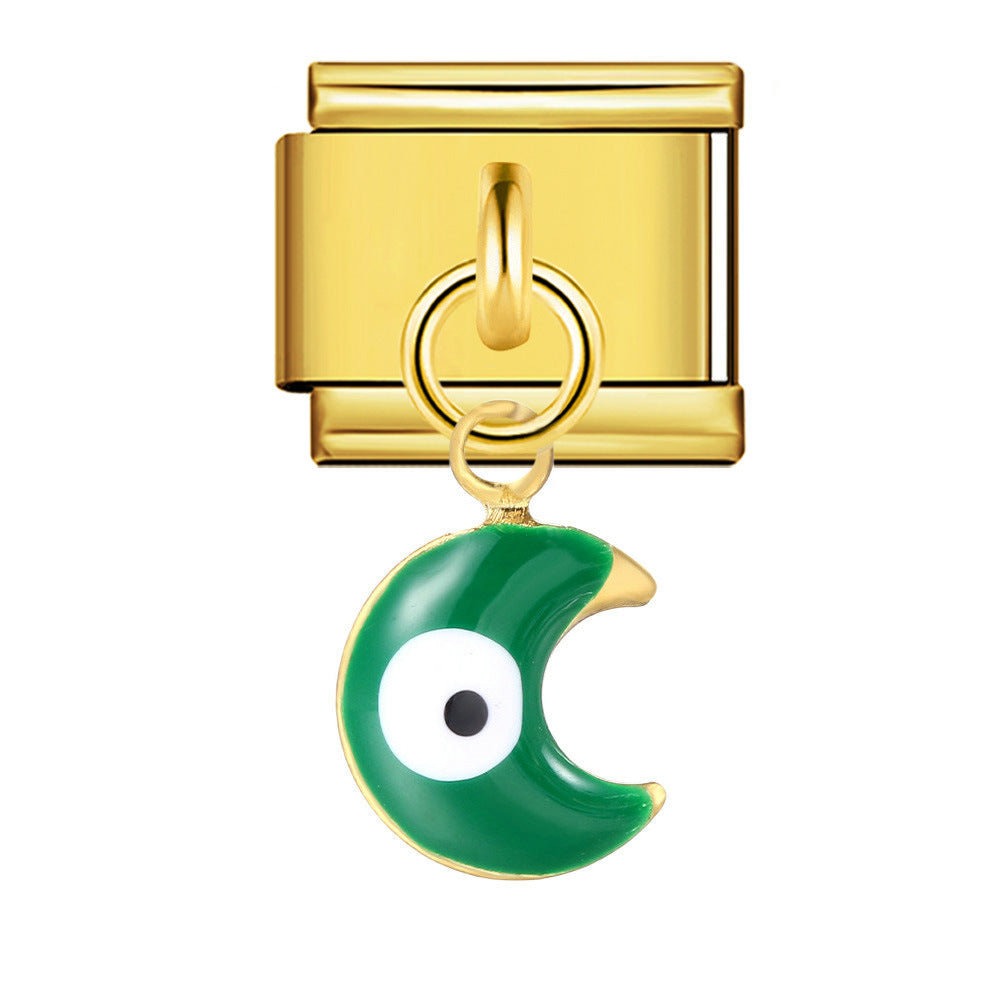 Wholesale  Italian Charm Bracelet 9mm DIY Star and Moon series  Creative Stainless Steel Composable Bracelet