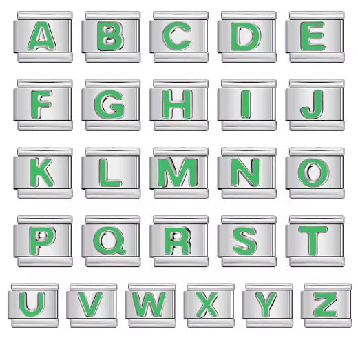 Wholesale 9mm Italian Charm Starter Bracelets DIY Letter Single Section Creative Stainless Steel Composable Bracelet