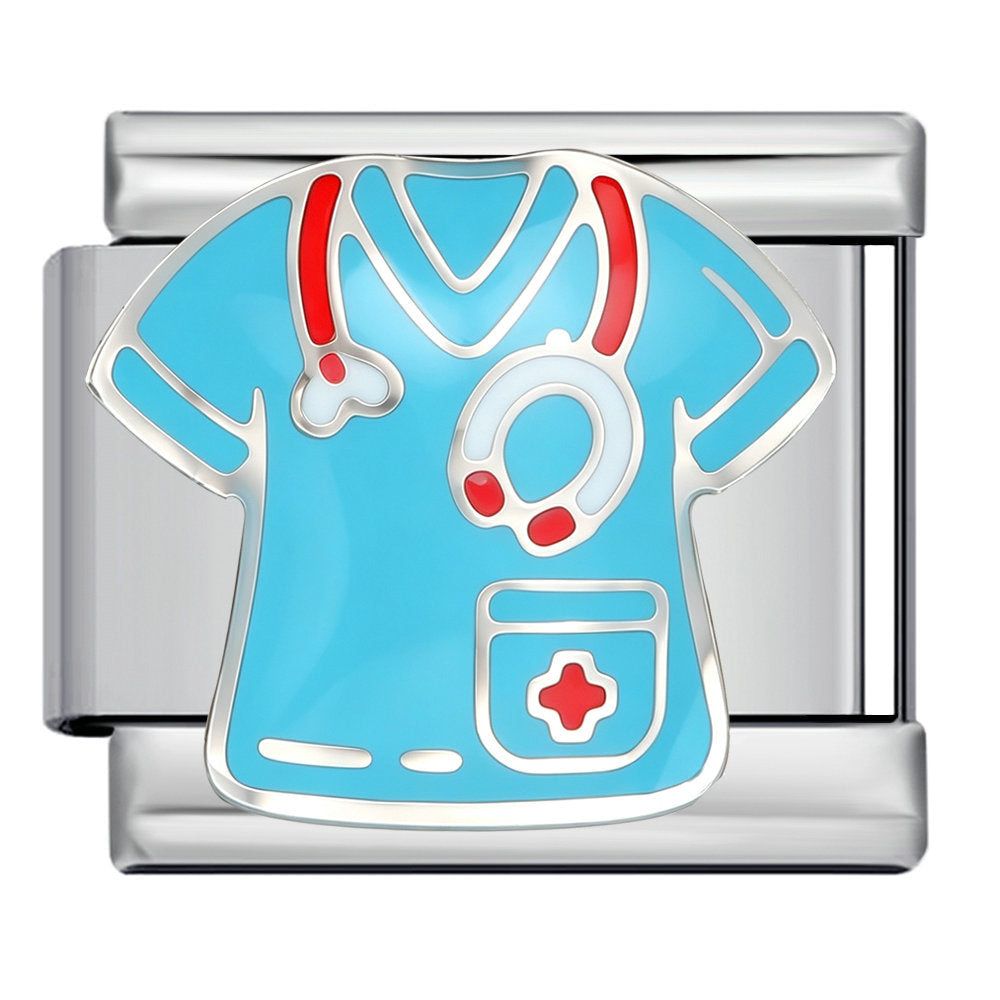 Wholesale Nurse Themed Stainless Steel Modular Bracelet With Ambulance Charm DIY Bangle Gift For Everyday Wear