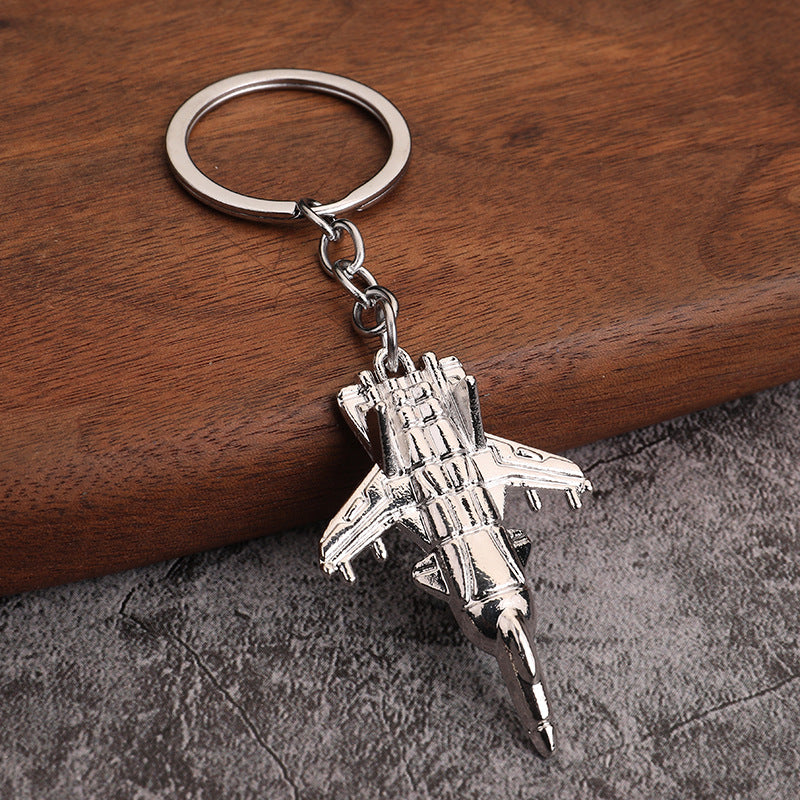 Wholesale Creative Metal Airplane Keychain Fighter Plane Key Pendant