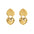 Wholesale Valentine's Day Copper Zircon Double Love Earrings