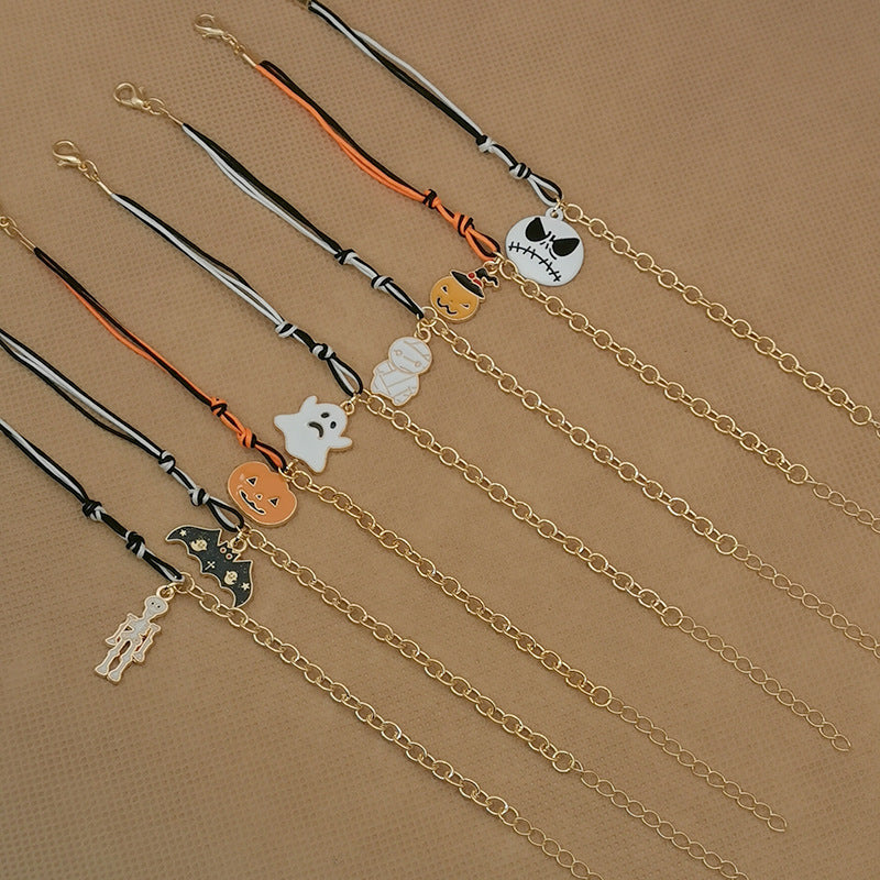 Wholesale Halloween Chain Splicing Spider Ghost Bracelet ACC-BT-Haol001