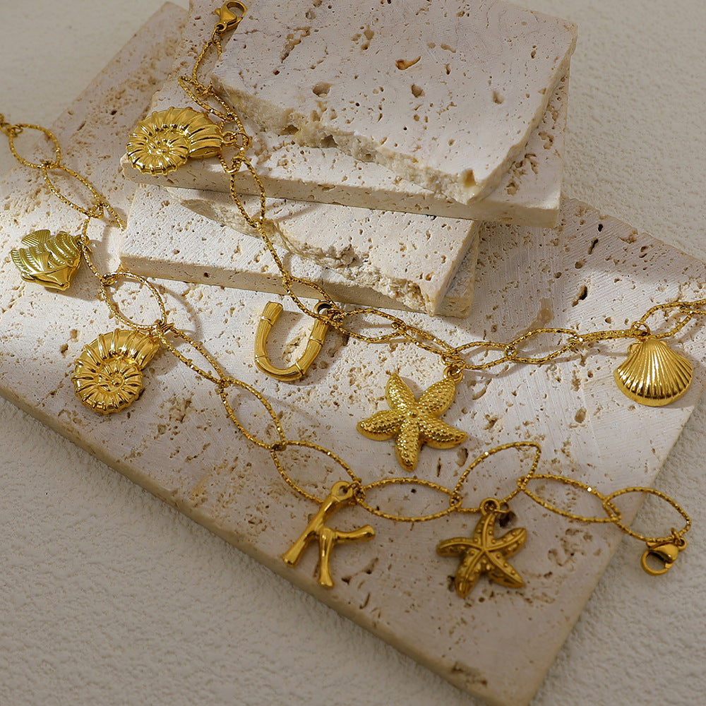 Wholesale Stainless Steel 18K Gold Plated Anklets ACC-AS-YuHui004