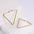 Wholesale  stainless steel earrings versatile  18K gold triangle coil earrings
