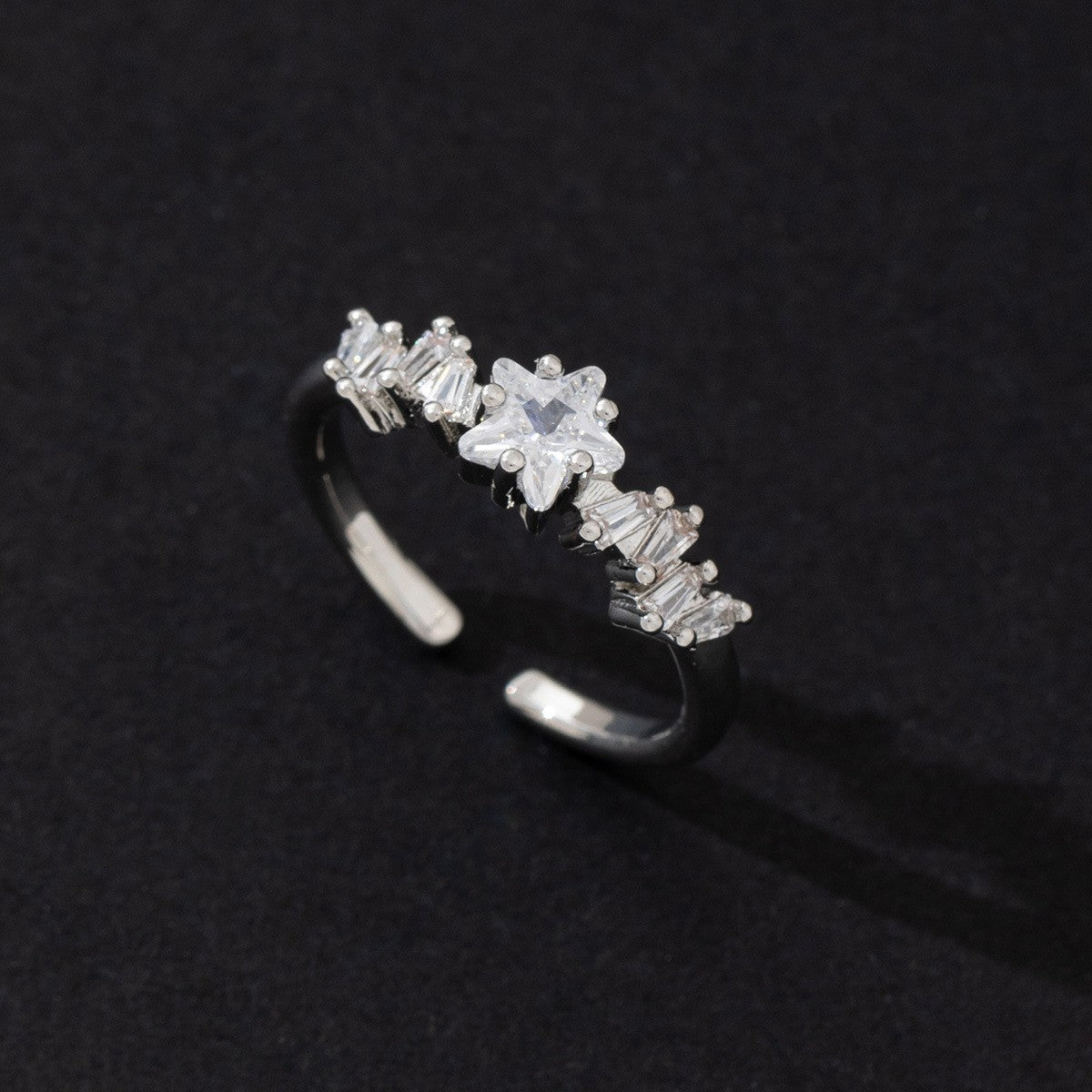 Wholesale Cold Style Vintage Cross Hollow Zircon Open Ring Chic Fashion Accessory For Everyday Wear