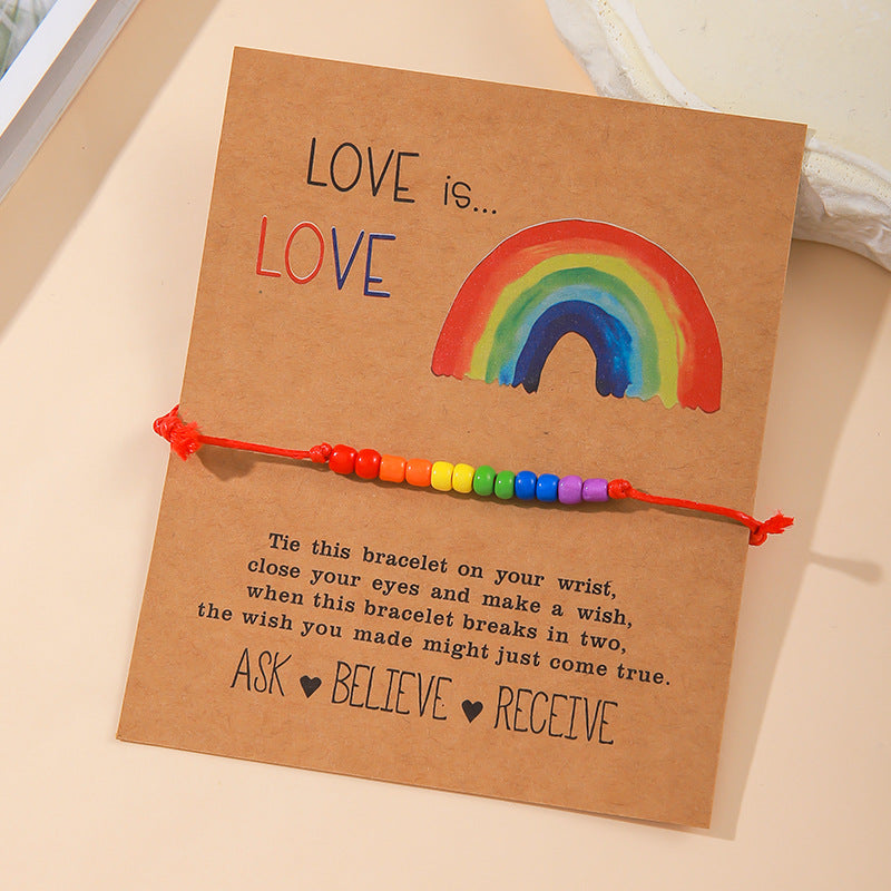 Wholesale  Colorful Rice Bead Bracelet Summer Rainbow