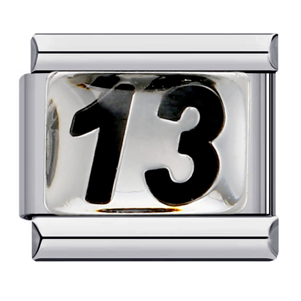 Wholesale Italian Charm Bracelet 9mm DIY Splicing Removable English Combination Stainless Steel Composable Bracelet