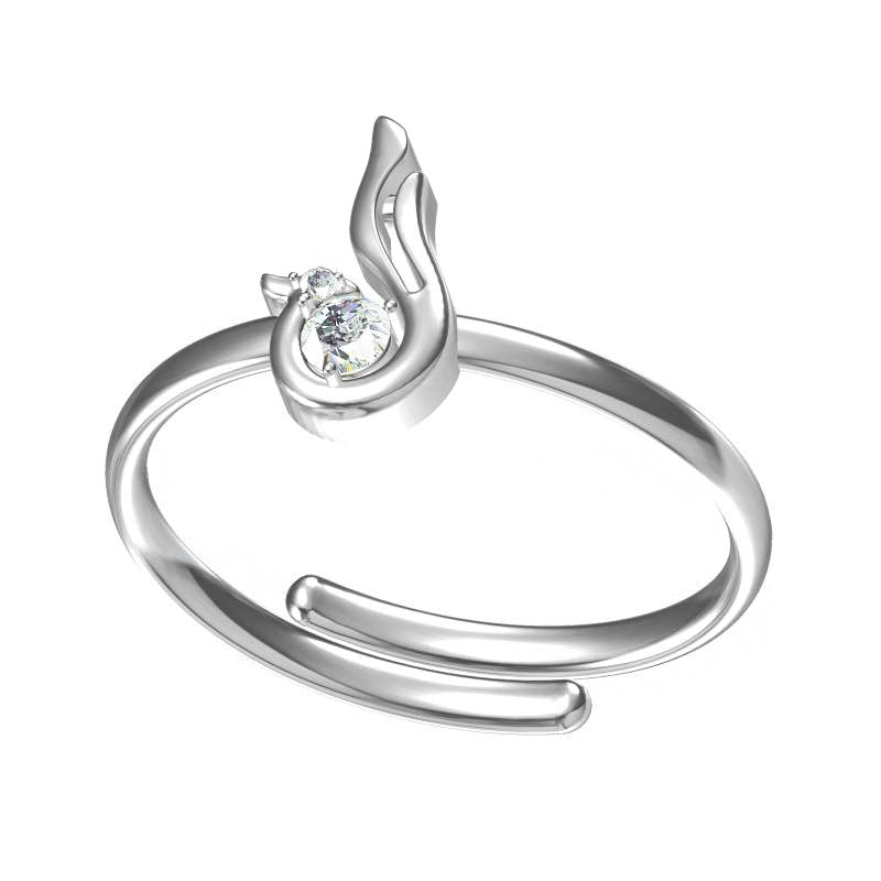 Wholesale 2PCS Steel Titanium Zircon Ring