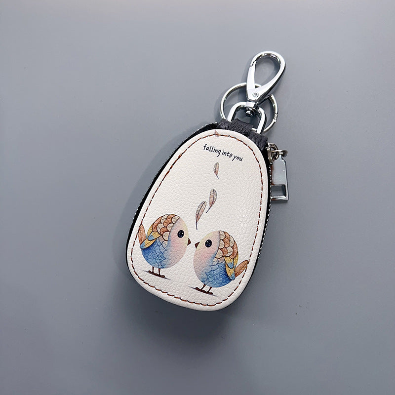 Wholesale Retro Key Bag Zipper Ornaments Car Color Printing Keychains ACC-KC-Mengs001