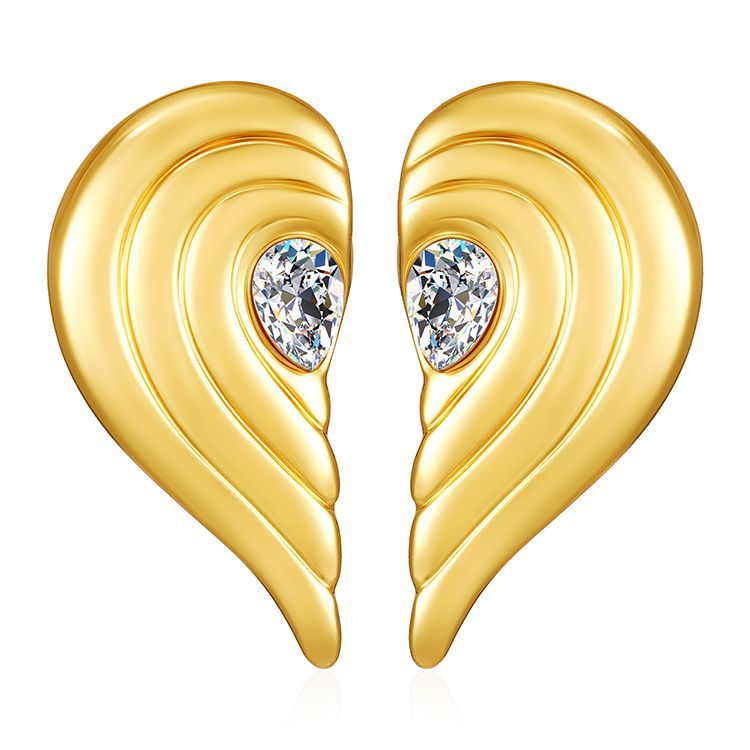 Wholesale  sticky diamond stainless steel earrings