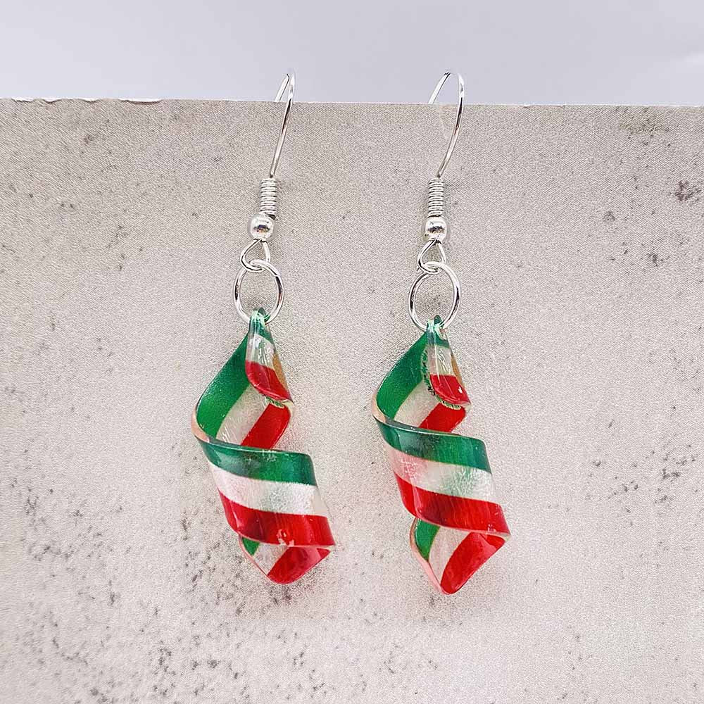 Wholesale American Independence Day Earrings Spiral Flag Acrylic Earrings
