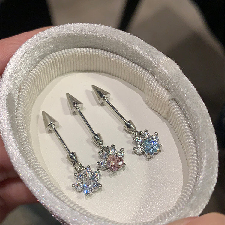 Wholesale Cute and Sweet Cat Claw Titanium Steel Devil  Earrings