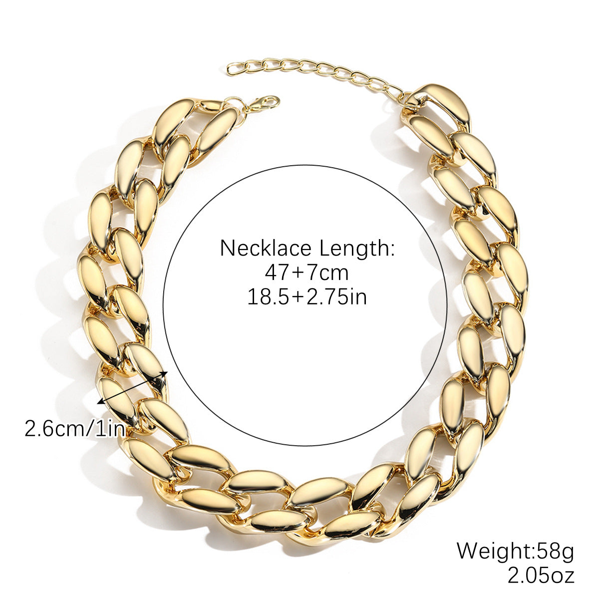 Wholesale  Acrylic Thick Chain Necklace