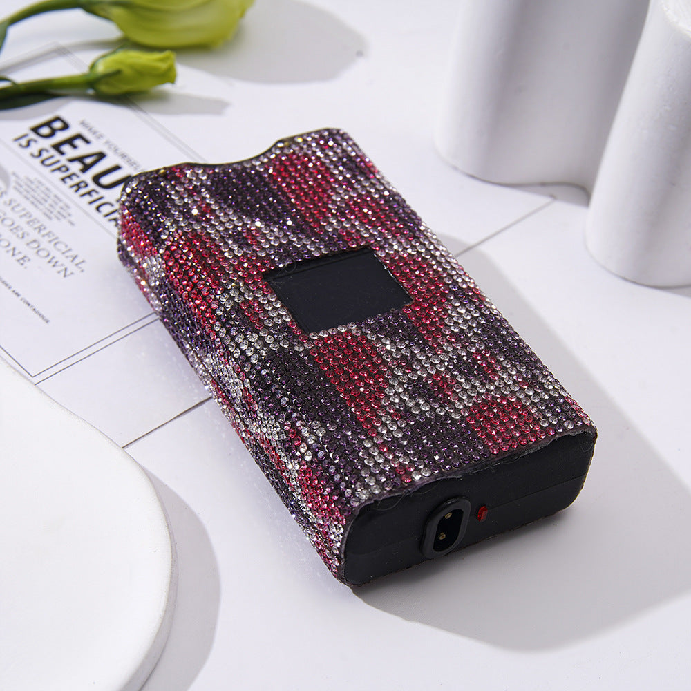 Wholesale colorful butterfly leopard print sunflower rhinestone flashlight plastic keychain ACCVIP-KC-ZhiYa009