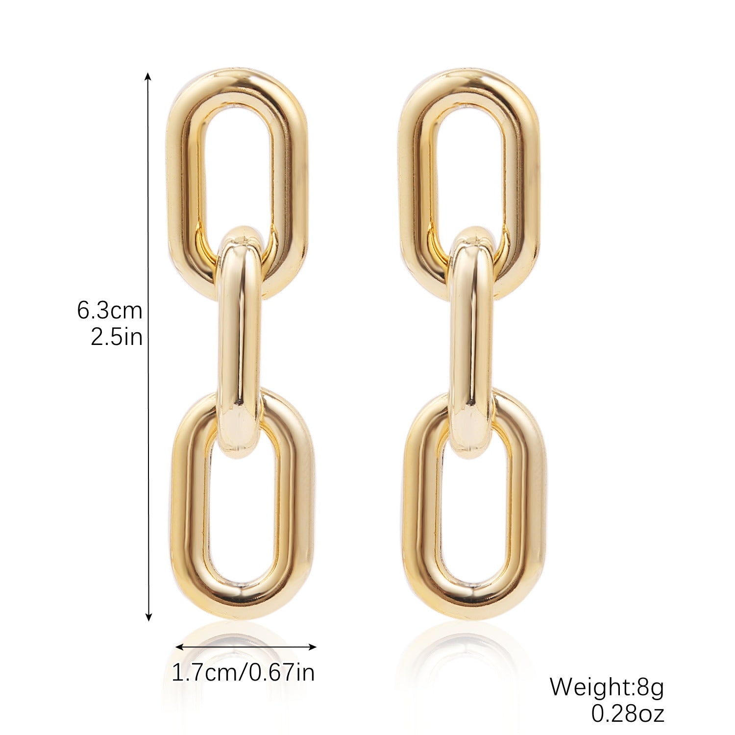 Wholesale  exaggerated earrings chain retro earrings