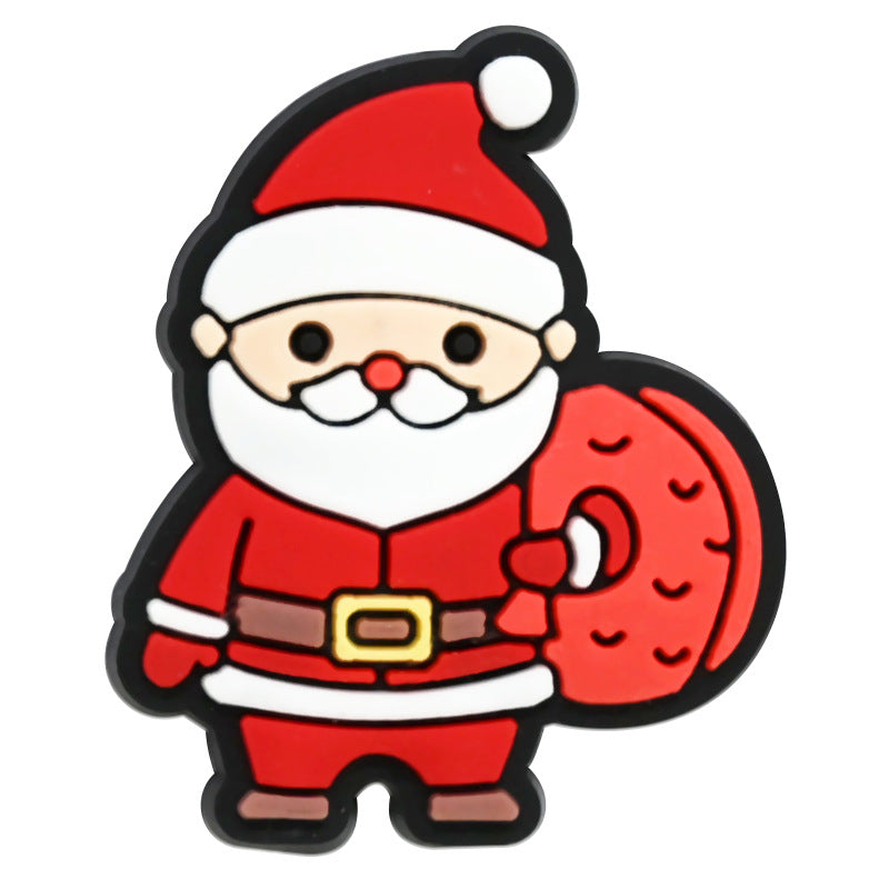 Wholesale Random 100pcs Christmas PVC Soft Rubber Shoe Buckle Decoration ACC-SC-RYY057