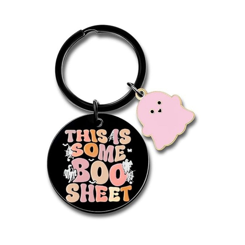 Wholesale Cute Stainless Steel Ghost Pumpkin Keychain  Party Gift Fashion Accessory For Resale