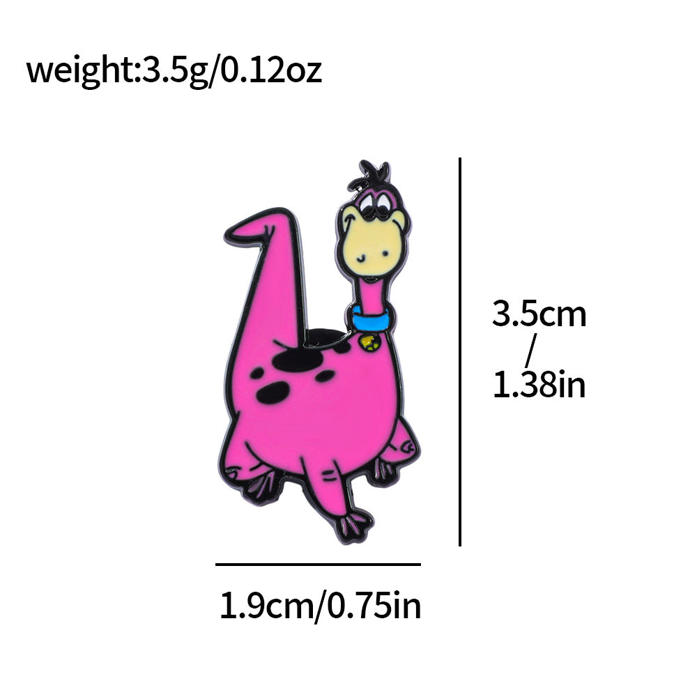 Wholesale Cute little dinosaur alloy oil drop brooch