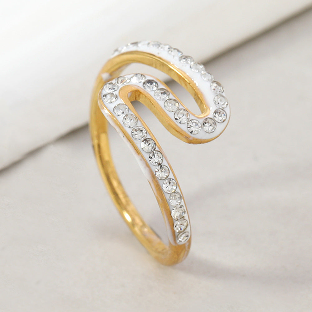 Wholesale Bohemian Wave Stainless Steel Rings ACC-RS-WangG005