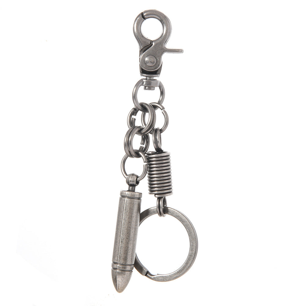 Wholesale  Alloy Ancient Silver Bullet Metal Keychain