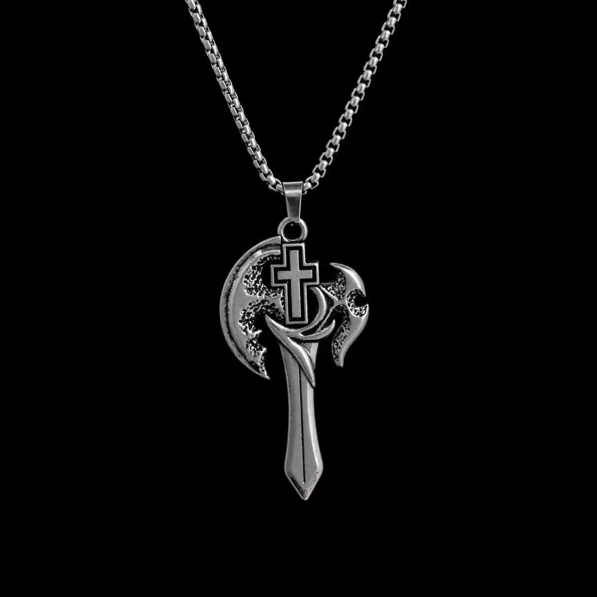 Wholesale Hip Hop Street Style Alloy Cross Pendant Necklace Fashion Accessory For Gift And Boutique Resale