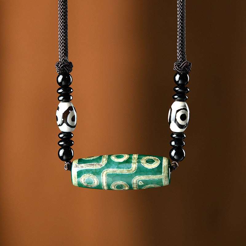 Wholesale Retro Ethnic Style Agate Necklace Sweater Chain Long Necklace Vintage ACC-NE-Luox004