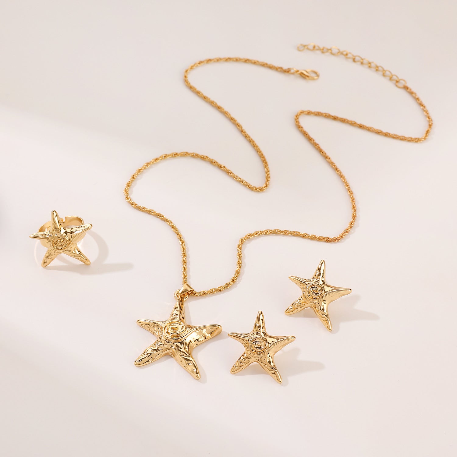 Wholesale  five-pointed star pendant necklace earring