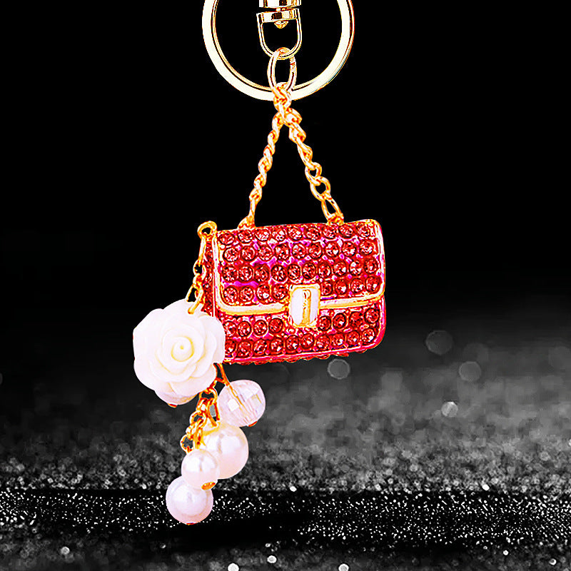 Wholesale Pearl Shoulder Bag Metal Keychain ACC-KC-RuiYuan004