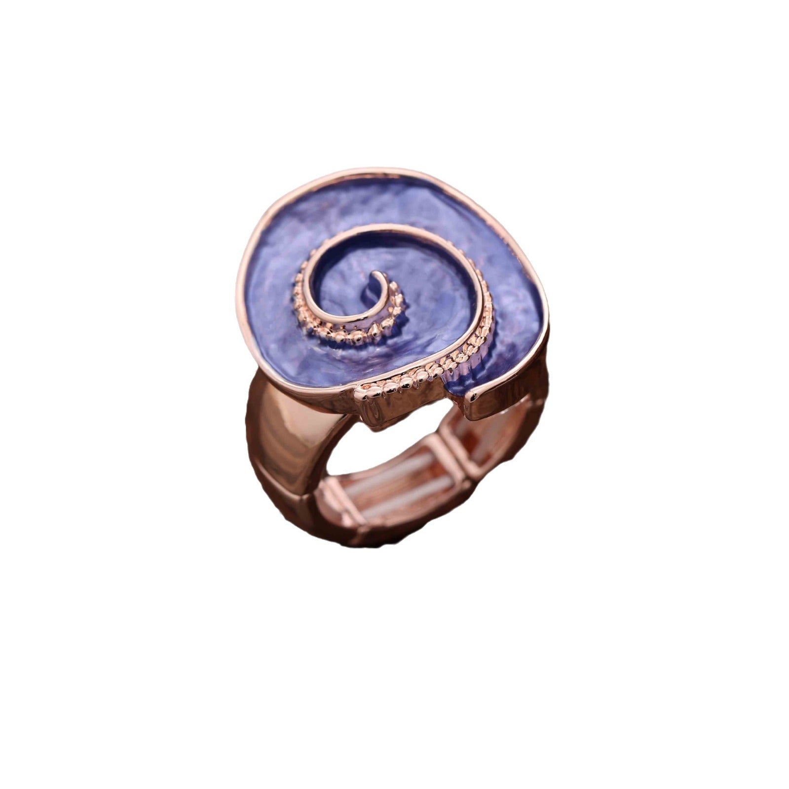 Wholesale  color oil conch-shaped alloy elastic ring