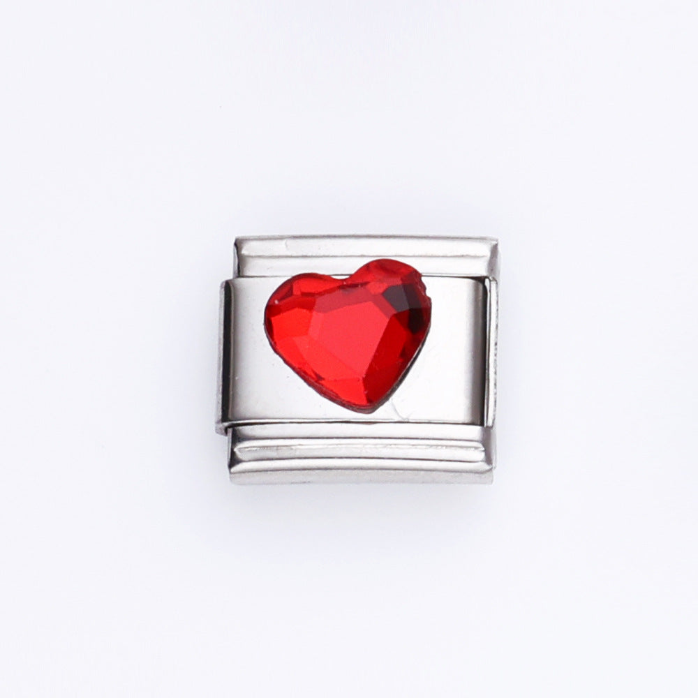 Wholesale 10pcs Italian Charm Bracelet 9mm DIY Splicing Color Series Stainless Steel Composable Bracelet