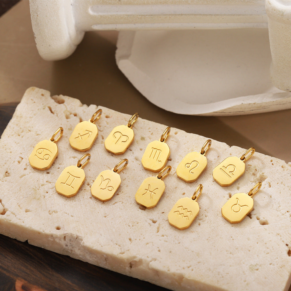 Wholesale Twelve Zodiac Sign Stainless Steel Pendant