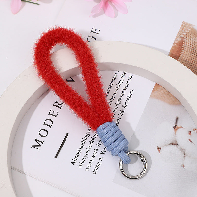 Wholesale hand-woven plush rope Keychains