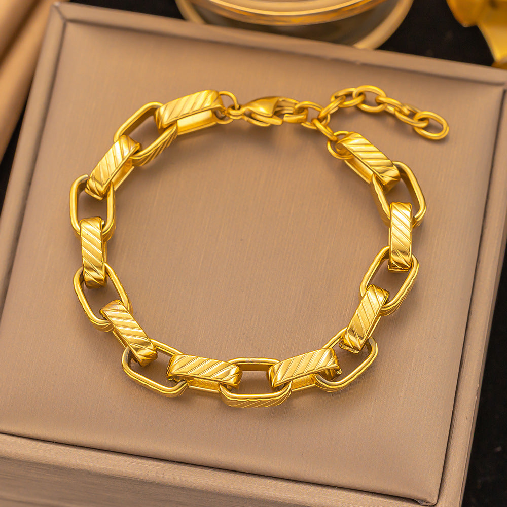 Wholesale Titanium Steel Bracelet Love Double Layer Bracelet ACC-BT-Qinji003