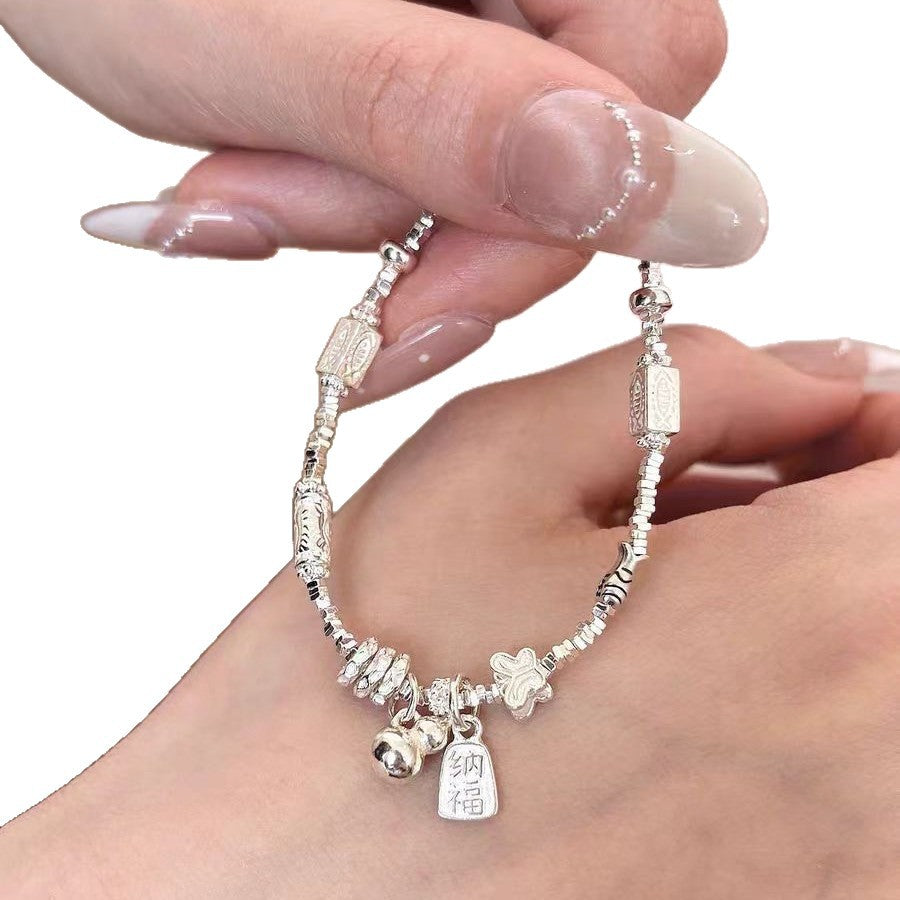 Wholesale Small Gourd Broken Silver Plate Wrapped Bracelet