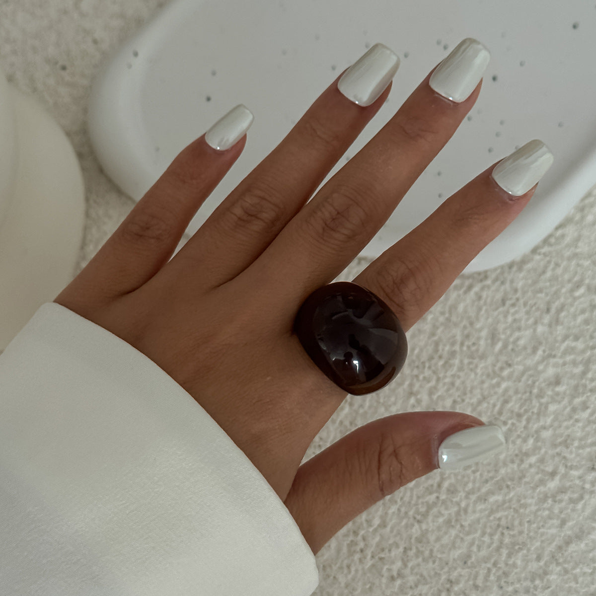 Wholesale Colored transparent resin ring
