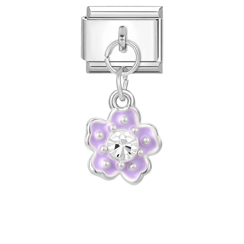 Wholesale  Italian Charm Bracelet 9mm DIY Splicing Sweet Creative Stainless Steel Composable Bracelet