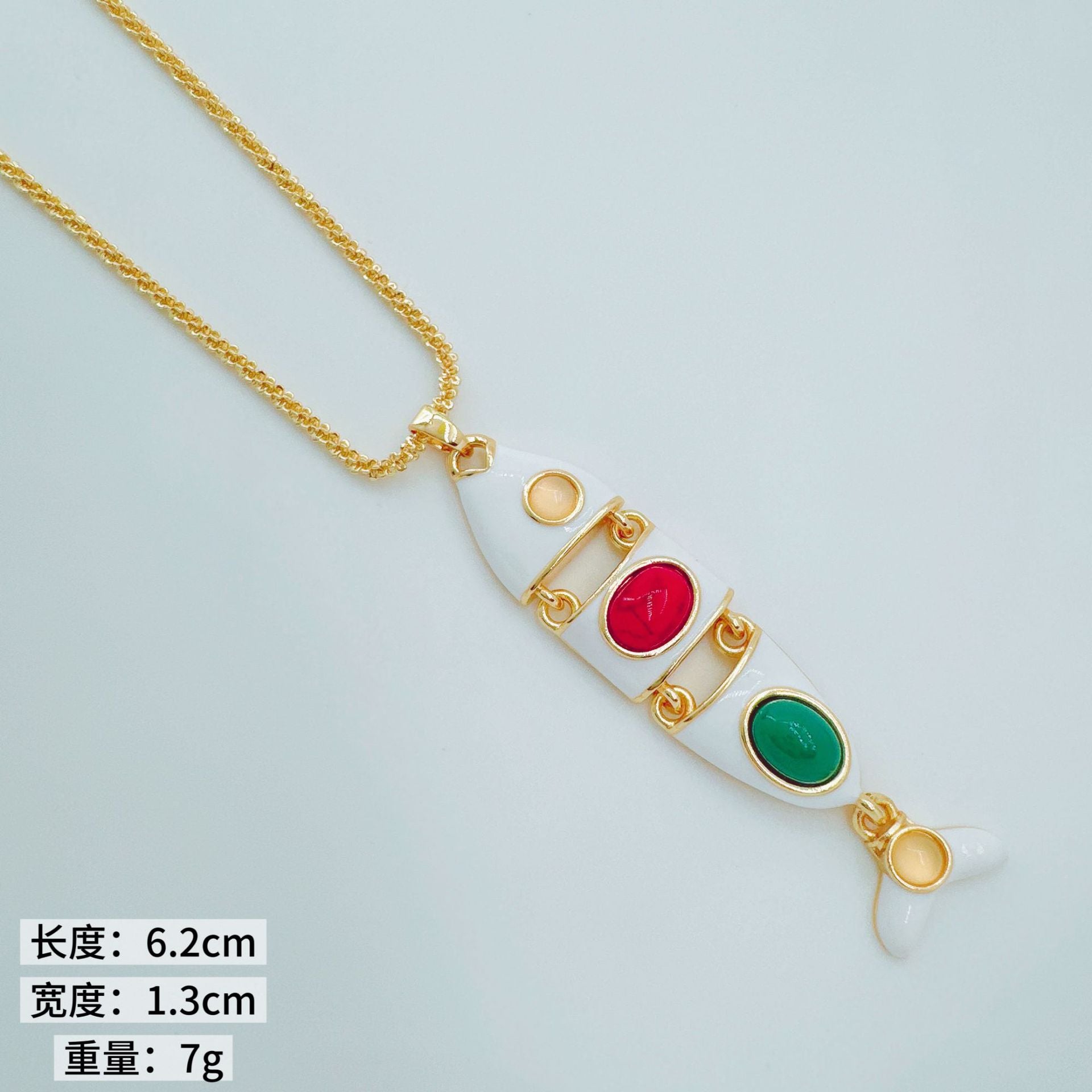 Wholesale Copper Koi Pendant Necklace Ocean Series Trendy Jewelry Accessory for Women