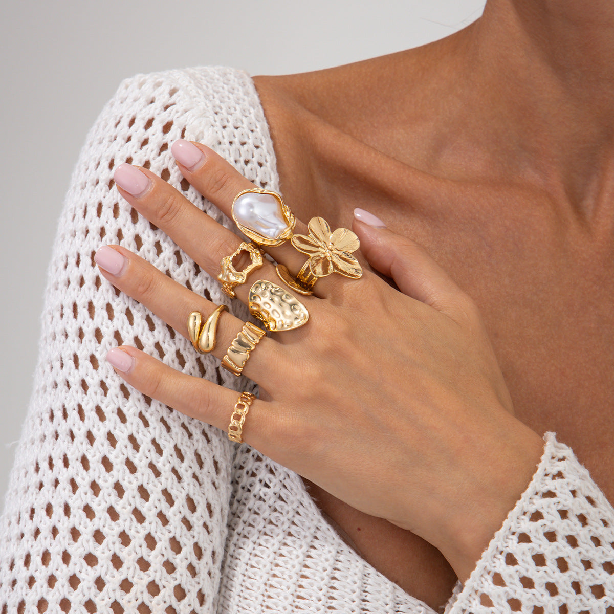 Wholesale Liquid Lava Flower Ring