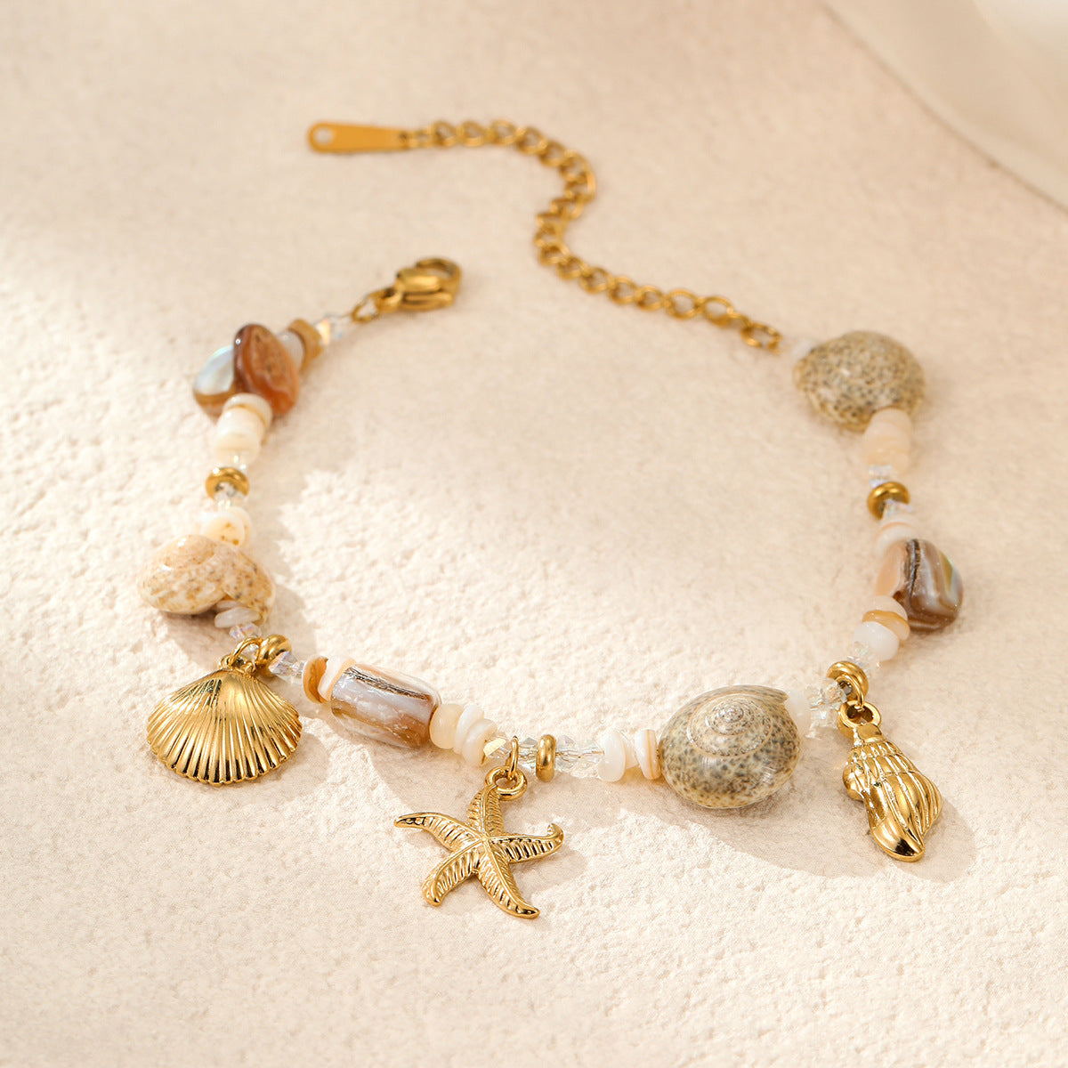 Wholesale Ocean-style Bohemian stainless steel necklace and bracelet set