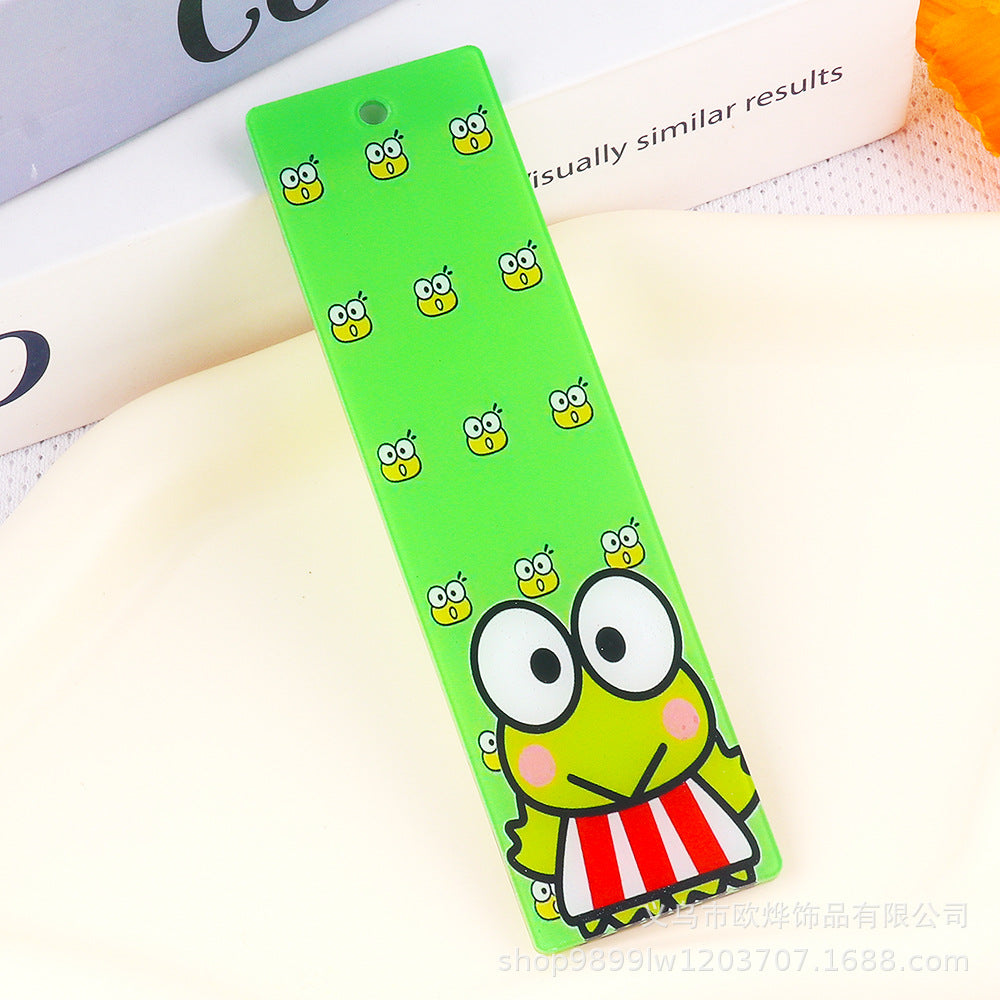 Wholesale 10pcs Cartoon Acrylic Double-sided Bookmark