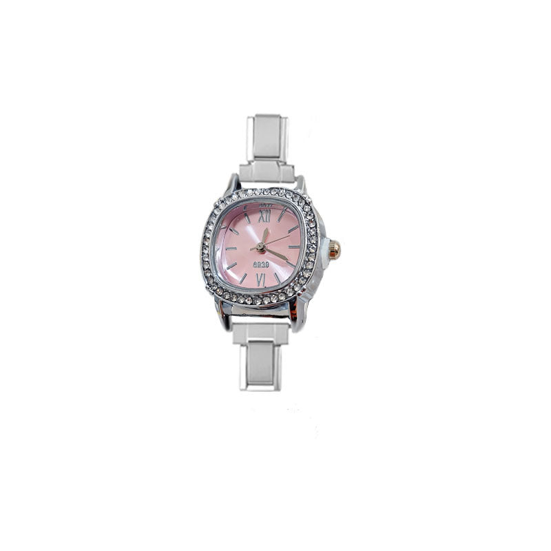 Wholesale Cross-border Italian modular quartz watch,  oval minimalist watch head,  DIY detachable and adjustable,  women' s watch,  student watch.