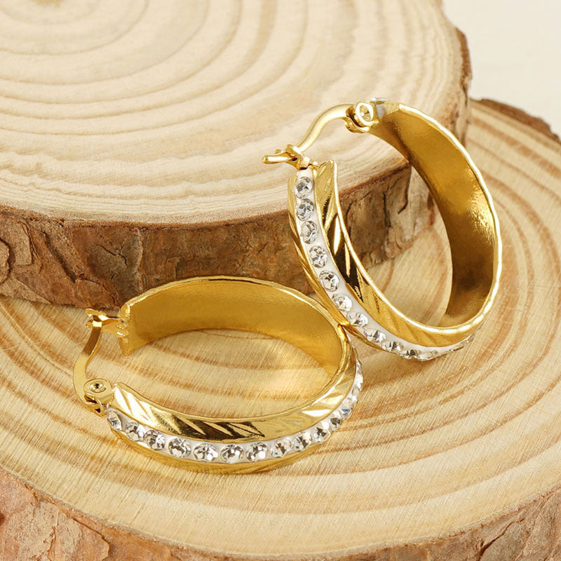 Wholesale Light Luxury Stainless Steel Diamond Earrings ACC-ES-ZhongXin013