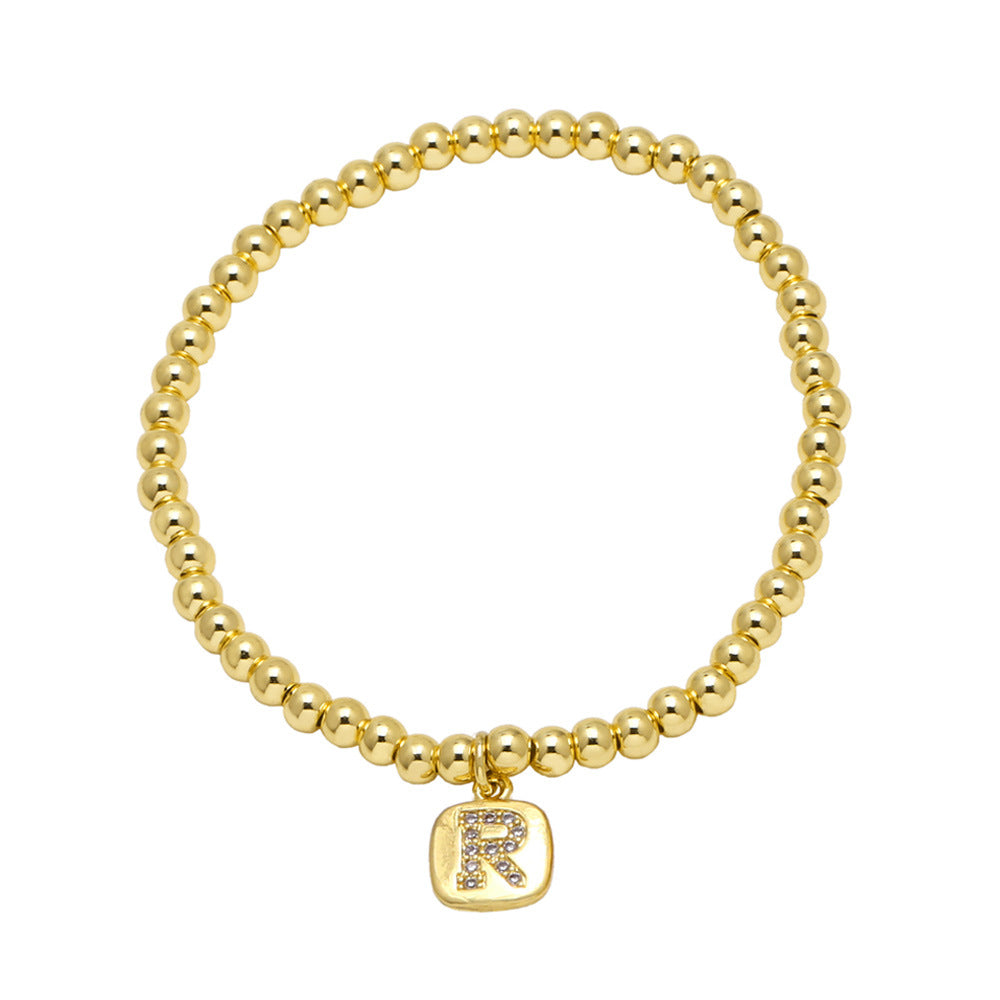 Wholesale Copper letter tag bracelet