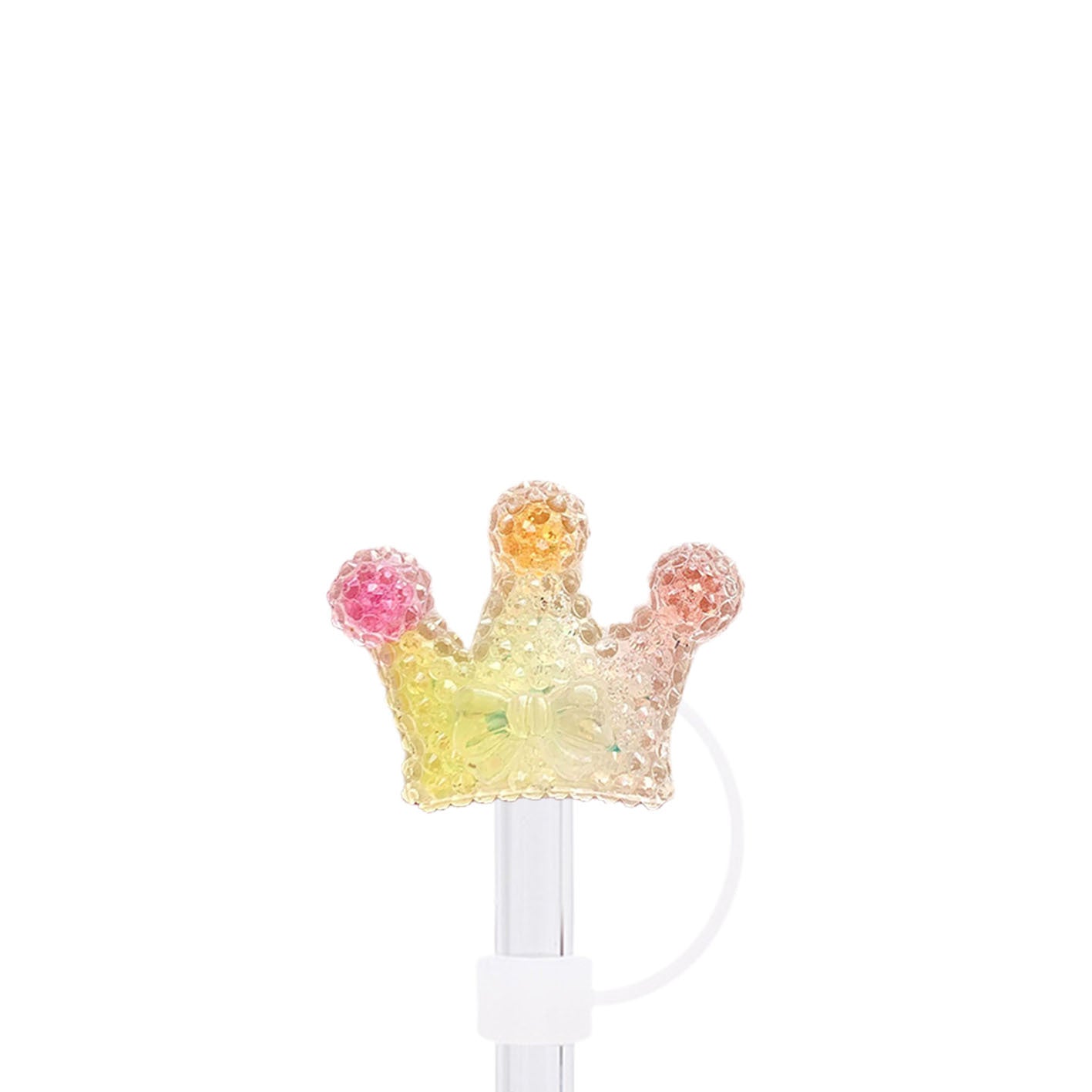 Wholesale 50pcs Glitter Sugar Strawberry Flowers Straw Cover Straw Tube Cap