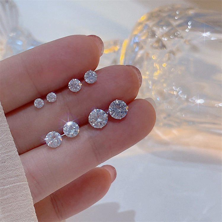 Wholesale Sterling Versatile Mini Zirconia Stud Earrings