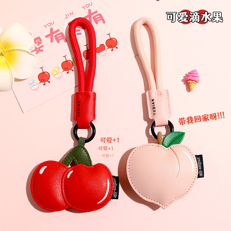 Wholesale Leather Fruit Creative Cartoon Car Keychain