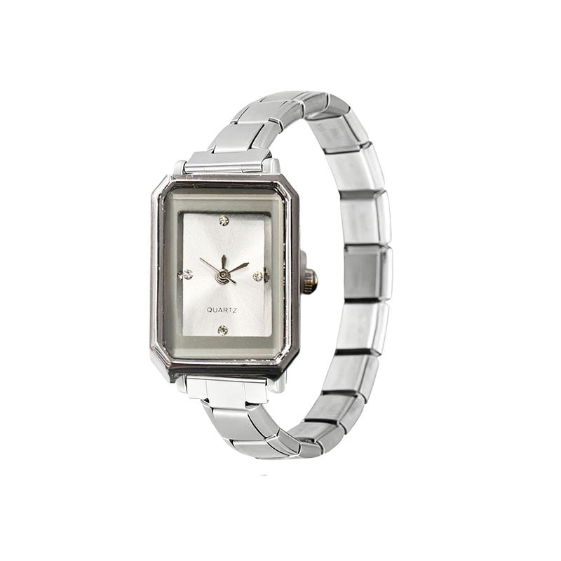 Wholesale Stainless Steel Quartz Watch,  Simple Rectangular Women' s Fashion Watch,  Casual Everyday Accessory